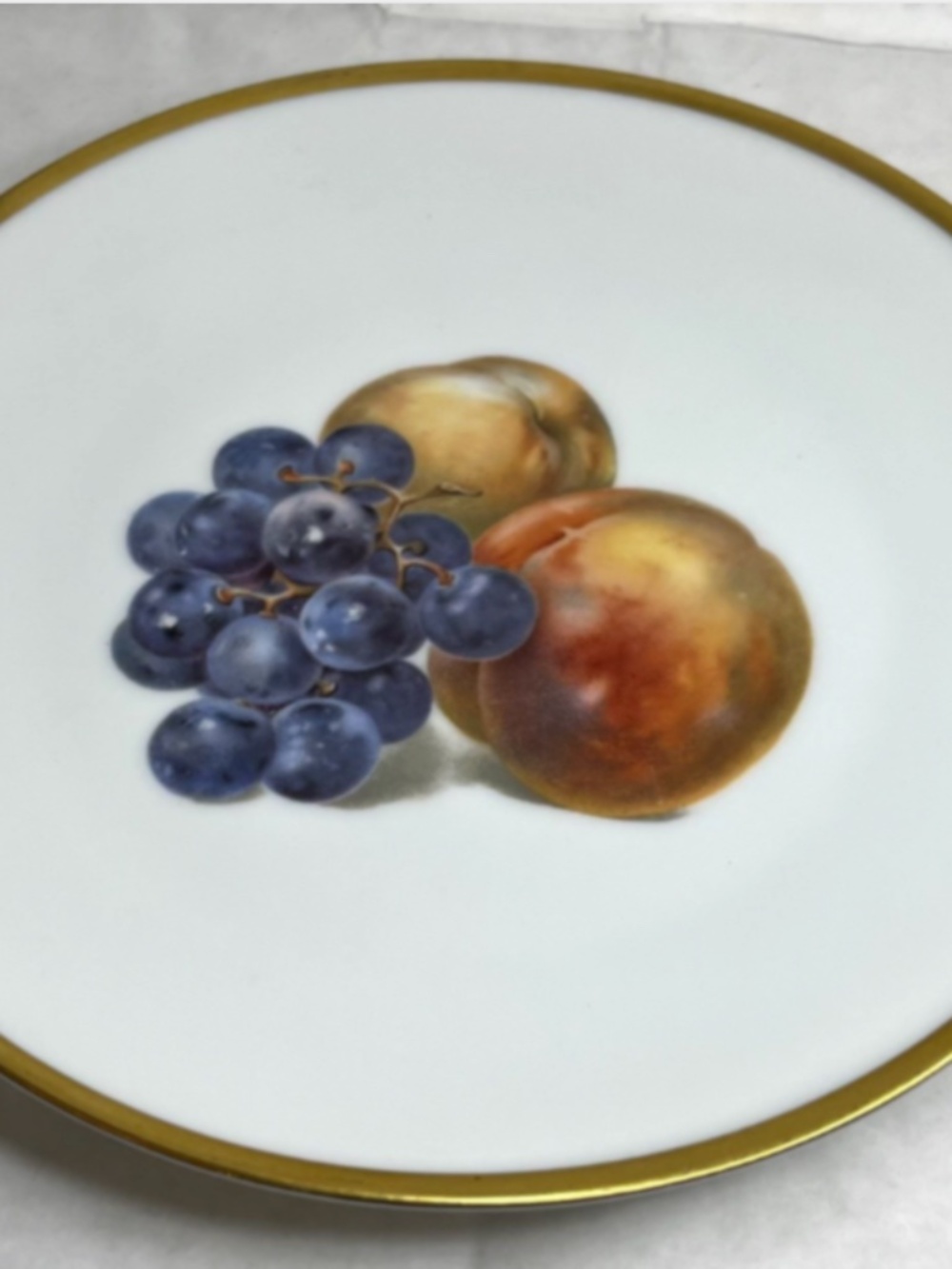 Vintage Plate Peach & Grape Plate 3206 Thomas Bavaria Fine China Germany RARE